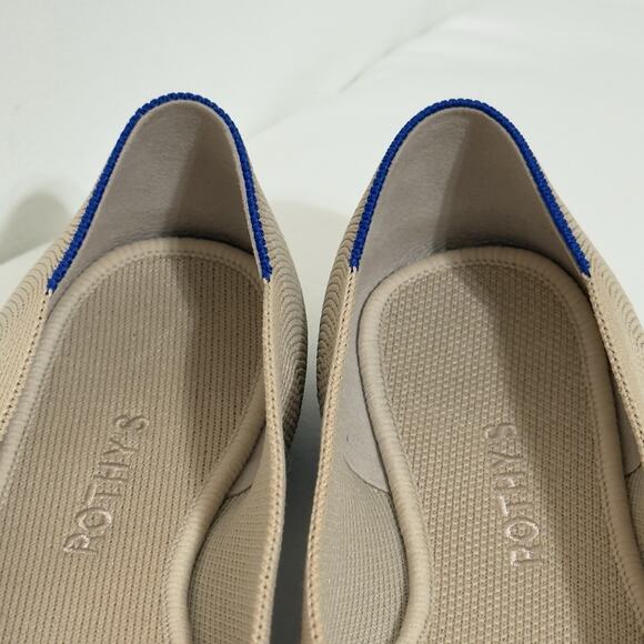 ROTHYS The Point Toe Ballet Flat Womens Size 10 Cream Business Casual Shoes - Picture 6 of 11